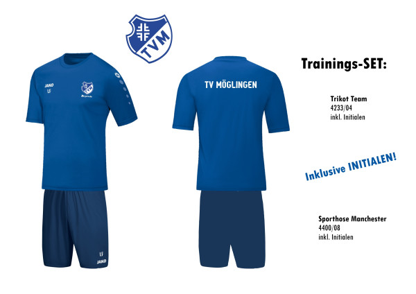 Trainings-SET Erwachsene inkl. Wappen, Vereinsname UND INITIALEN